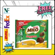 x2 Nestle Party Packs Milo Nuggets Chocolate Malt Flavoured Energy Snack 10x15g