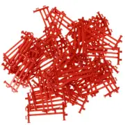 50 Pcs Decorative Fences Plastic Zoo Accessories Barn Toy Simulated Farm