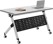 Foldable Conference Room Tables,Flip Top Mobile Training Table,Modern Meeting Table with Silent Wheels,Mobile Conference Tables,Meeting Room Table for Office Training(50cm)