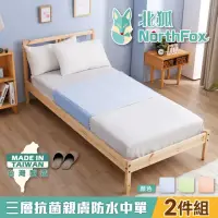 在飛比找momo購物網優惠-【NorthFox北狐】三層抗菌親膚防水中單2件組(防漏中單