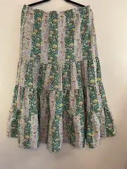 NWT Target Women’s Boho Skirt sz L large Green Yellow