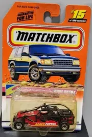 1999 Matchbox #15 To The Beach Dune Buggy Black & Red Beach Patrol Diecast NEW