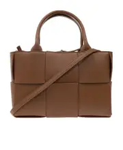 Bottega Veneta Arco Mini Shopper Bag One size Wood color/apple sugar red