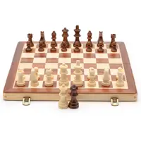 在飛比找樂天市場購物網優惠-國際象棋 西洋棋 摺疊棋盤 實木國際象棋套裝/磁性棋子/折疊