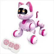 Ysityum Remote Control Robot Cat Toy - RC Robotic Cat for Kids, Interactive Programmable Smart Robot Pet with Light, Sound, Touch Sensing, LED Eyes, Dance & Music, Robot Toy for Kids Boys & Girls