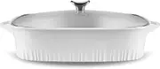 CorningWare, Non-Stick 5.7 Quart QuickHeat Roaster with Lid, Lightweight Roaster, Ceramic Non-Stick Interior Coating for Even Heat Cooking, Perfect, French Navy