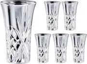 Shot Glasses 2oz Silver Shot Glasses Sets of 6/Heavy Base Shot Glass Set/Cute...