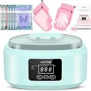 Wattne Paraffin Wax Machine for Hand and Feet - Paraffin Warmer Moisturizing Kit Auto-Time and Keep Warm Paraffin Hand Wax Machine for Arthritis (Green)