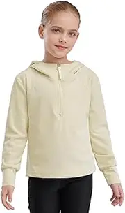 [FEESHOW] Kids Half Zip Pullover Long Sleeve Sweatshirt Hoodie Fleece Jacket Thermal Sweater Tops Loungewear Casual Look