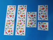 Lot Of Vintage 80’s Mrs. Grossman’s FLOWERS Leaves Stickers Strips Rose Tulip