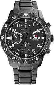 [Tommy Hilfiger] Jimmy Ionic Plated Black Steel Black Dial Men's Watch