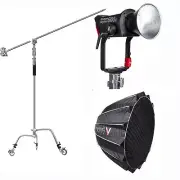 Aputure LS 600d 600W 5600K LED Video Light (V-Mount) + Light Dome III + C Stand