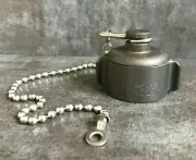 Aluminum 1" F.NST 2-Piece Fire Hose Threaded Cap with 13" Chain