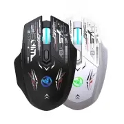 HXSJ T38 Dual-Mode Wireless Gaming Mouse RGB Lighting Silent Click 6 Buttons Adjustable DPI PAW3065 Sensor Type-C Rechar