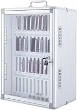 Aluminum Alloy Cell Phones Storage Cabinet Phones Storage Locker Box with Safety Lock Cell for Classroom Office Wall Mounted Cell Phone Storage Box
