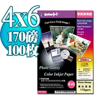 在飛比找PChome24h購物優惠-Color Jet 日本進口 防水亮面噴墨相片紙 4X6 1