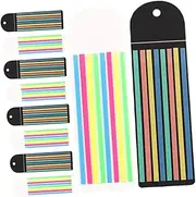 SHOWERORO 10 Sheets Colorful Fluorescent Highlight Strips for Reading Page Markers for Material Adhesive Strips