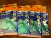 4*Dr Fresh Kool Floss 60 Count Mint Wax Floss Picks NEW Dental Teeth Pics 240ttl