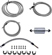 Quick Fix Fuel Line Kit Stainless Steel Braided Fits for 99-03 GM 1500 Truck Reg Cab V8
