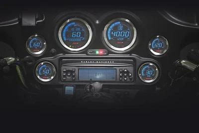 Koso Chrome 6pc Multi Function Gauge Meter w Speed Sensor Ultra Classic 04-13
