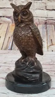 Genuine Bronze Abstract Modern Art Owl Hand Made Sculpture Home Decoration Sale