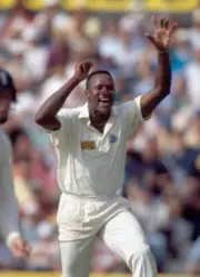 England bowler Devon Malcom who took 9 wickets for 57 runs in- Old Cricket Photo