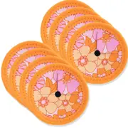 8PK Splosh Picnic Retro Big Floral Wine Glass Coaster 9.5cm