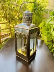 Mughni Nautical Maritime Brass Boat Antique Hanging Oil Lamp Ship Anchor Lantern