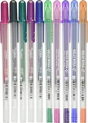 Sakura Pgb10c55 (Luxue-gold Pearl) & (Silver Shadow-silver Pearl) 10-piece Gelly Roll Blister Card Gel Ink Pen Set, 1.0 Mm, Assorted Colors