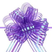 15pcs 6" Large Organza Pull Bow Chiffon Gift Wrapping Bows Ribbon Purple