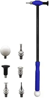 Car Dent Repair Tool Kit, 7 PCS Paintl Removal Tools Carbon Hammer with 6 Repla ent Heads for DIY Dent Repair on Cars Blue One Size