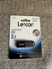 Lexar JumpDrive S80 32GB USB 3.1 Flash Drive Black NEW SEAL (LJDS080032G-BNBNU)