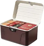 Lockable Medicine Storage Box | Portable Safe Box with Lock | Organizer File Password Portable Locking Medicine Tool for Home Office Work Traveling