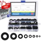 410Pcs Metric Flat Washers M2-M10 Assortment Set Black Zinc Plated Alloy