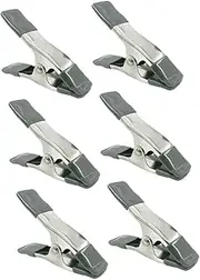 KOMBIUDA 6PCS Photography Backdrop Clips Set Durable Muslin Spring Clamps for Studio Gallery Garage Multi Functional Background Fixing Clips for Reflectors Accessories