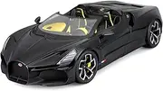 Bburago Bugatti Mistral Model Car 1:18 Scale Doors and Bonnet Movable Black (18-11051BK)