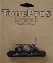 TP6K-B TonePros Standard Tune-O-Matic Bridge w/ Black G Formula Nylon Saddles!