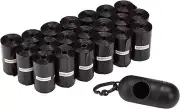 Amazon Basics Unscented Standard Dog Poop Bags with Dispenser and Leash Clip