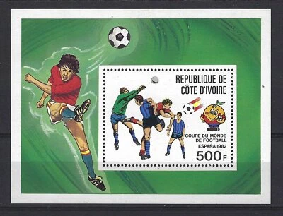 ZZE-081 | Costa d’Avorio - 1981 : camp. Calcio - 1 Ms. - ** MNH