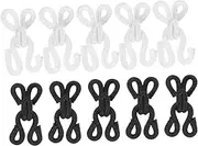 HEALSOPTHY 10Pairs Metal Hook and Eye Closure for Sewing Durable Nylon Wrap Fasteners for Skirts Trousers and Bras Easy to Apply and Options
