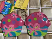 Stephen Joseph Penny Pals Cupcake Coin Purse Keychain Lot Of 2