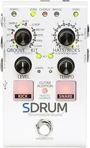 DigiTech SDRUM SDRUM Strummable Drums Pedal Intelligent Drum Machine for Guitar and Bass