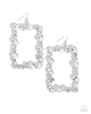 Paparazzi WISHFUL WARDROBE White Earrings NWT