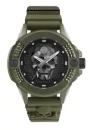 Philipp Plein The $kull Ecoceramic (PWUBA0423) Men's Green Quartz Analog Watch