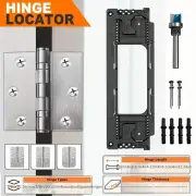 Polished Plastic Hinge Router Template Kit Adjustable for 2-1/2 to 6 Inch Hinges Square and Semidiameter Corners Easy In
