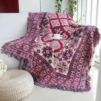 在飛比找樂天市場購物網優惠-美式鄉村蘇米諾沙發毯沙發墊子扶手靠背巾線毯沙發套簡約北歐