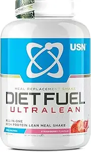 USN Diet Fuel Strawberry UltraLean 2 kg, Diet Protein Powders, Weight Control & Meal Replacement Shake Powder UN109