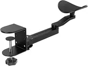FVDPWYE Desktop Arm Support Desk Arm Rest Easy to Install Extended Desk Support Extender Tray, Black