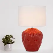 Diaz Table Lamp Light Red Ceramic / White Fabric - DIAZ TL-RDWH