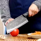 Handmade Cleaver Knife Forged Steel Wood Handle Slicing Butcher Chef Chopping 7"